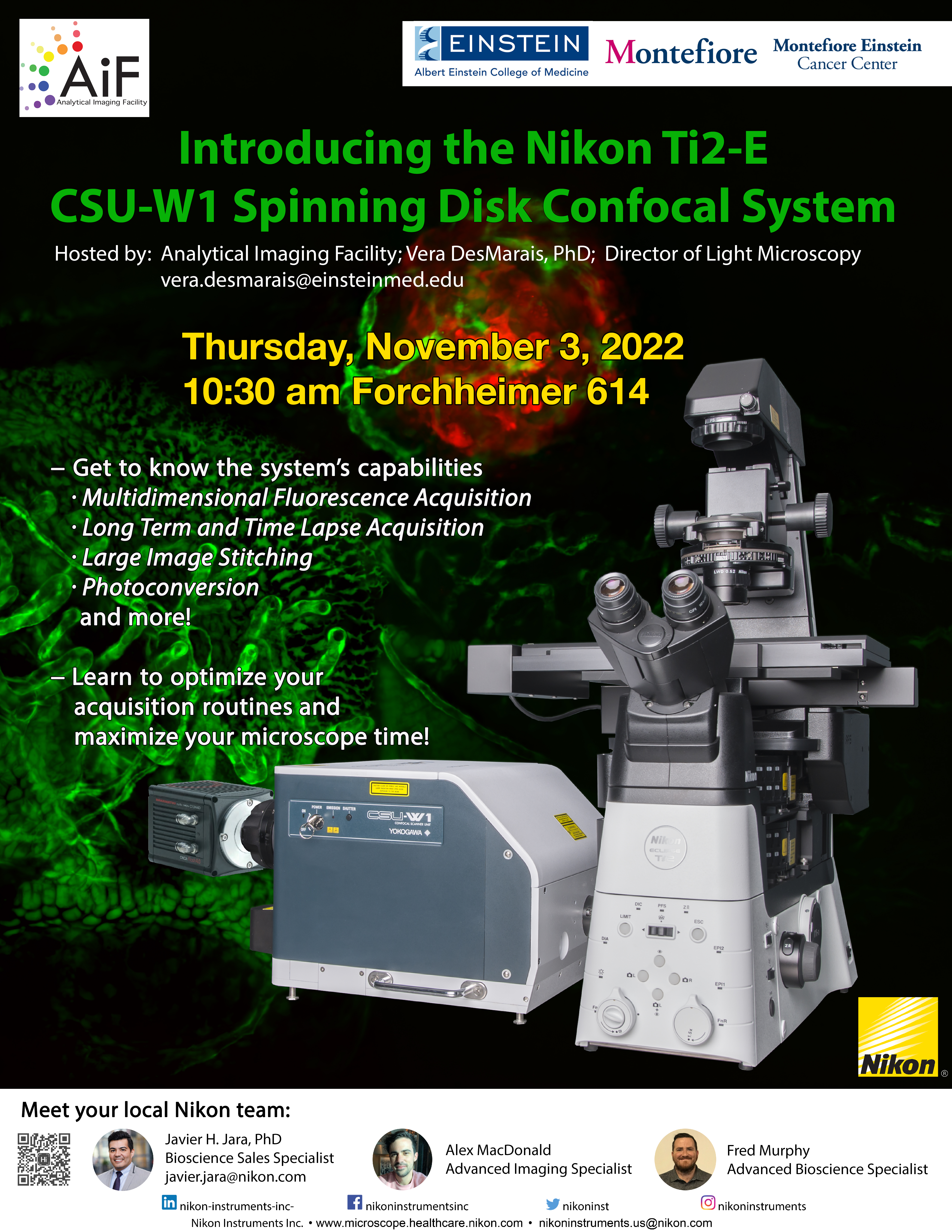 Introducing the Nikon Ti2-E CSU-W1 Spinning Disk Confocal System