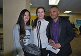 Student organizers of the event (from left) Judy Wan-Miyashrio, Basia Galinski and Yves Juste