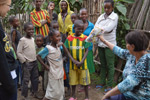 Dr. Carol Harris making S’mores with village kids in Hawassa