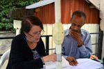 Dr. Harris working with Dr. Mathewos Assefa, head of oncology at Black Lion Hospital