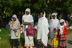 Women and children attending Sunday church service in Hawassa