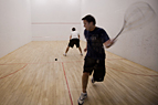 Getting in the swing on the racquetball court