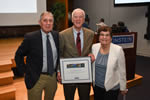 Dr. Emmons poses with Drs. Spiegel and Horwitz after receiving his Horwitz Prize