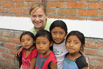 Ms. Ruske with Salvadoran children