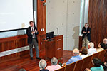 Dr. Sharpless takes questions from the audience