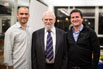 Einstein medical students (from left) Alec Petrie and J.P. Janowski with former Einstein ID fellow Dr. Oliver Sacks