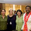 Some of Dr. Smoller’s colleagues (from left):  Yvonne Raiford, Fiorella Castillo, Dr. Judith Wylie-Rosett, Dr. Yasmin Mossavar-Rahmani and Dr. Janice Barnhart