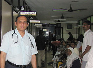 Dr. Verghese’s collaborator, Dr. Salam, at Baby Memorial Hospital’s neurology clinic