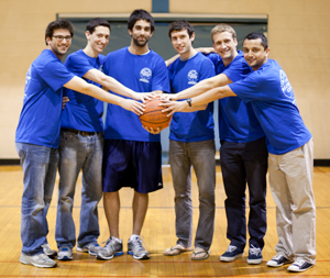 Members of Einstein’s intramural basketball champions, Superficial Facsia