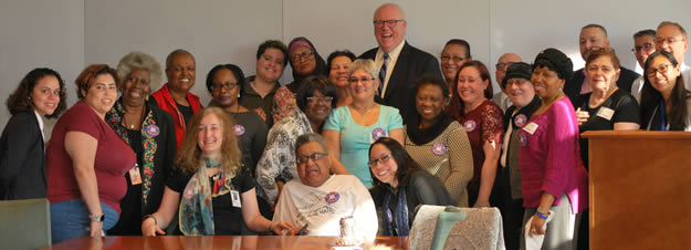 Peer mentors in the BOLD Buddy and BOLD Brothers/Sisters programs, with Congressman Crowley, Dr. Moadel-Robblee and Dr. Perez-Soler