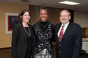 Dr. Neal-Perry with Drs. David Spray and Betsy Herold, recipients of the 2012 Faculty Mentoring Awards