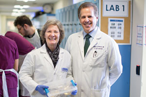 Dr. Erlich with course director Dr. Sherry Downie