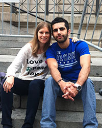 Samim Atmar with French medical student Paulin Boucheron during her time in New York