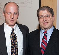 Dr. Schwaber with Dr. Edward Burns, Einstein's executive dean