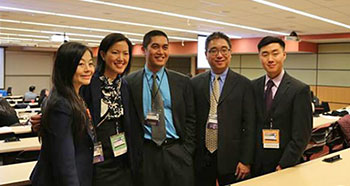 Nancy Dong (second from left) at the APAMSA conference with other members of a mental health panel, which led a discussion on “What Physicians Should Know About Asian American Mental Health.”