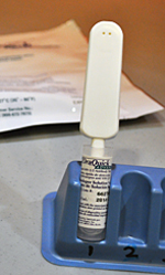 An HIV testing kit