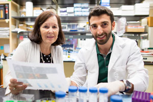 Samer Hanna with his research mentor Dr. Dianne Cox