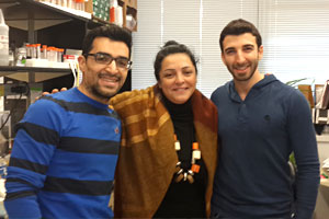 Samer with Dr.El-Sabai, an Einstein alumna and his Master’s mentor in Beirut, and Bassem Khalil, another Einstein student who studied in her lab