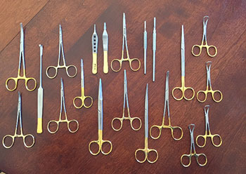 A sample set of tools from Dr. Erlich’s donation