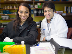 Tere Williams with her mentor, Dr. Gregoire Lauvau
