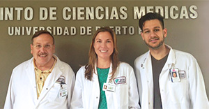 from left: Drs. Bruce Greenstein, Nicole Nemeth and Yoel Rojas
