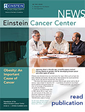 This article originally appeared in the spring/summer 2014 issue of the Albert Einstein Cancer Center Newsletter