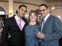 Graduate reception - Mauricio, Erin, and Luis
