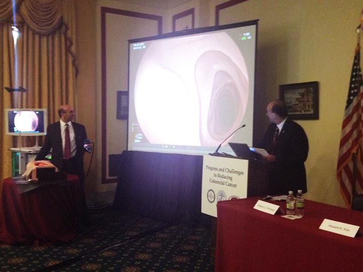 Dr. David Greenwald presenting 2014 Capitol Hill colonoscopy debriefing