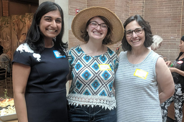 Dr. Shivani Agarwal (L) with her patient, 21-year-old Angela Coca, who has Type 1 Diabetes, and her mom Dorothy at the Young Adult Diabetes Day at the Bronx Zoo.